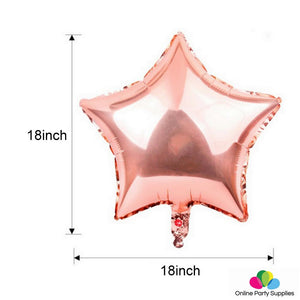 Rose Gold Birthday Number 21 Foil Balloon Bouquet (Pack of 24pcs) - Online Party Supplies