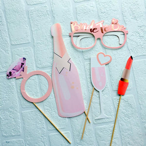 Rose Gold Foil Team Bride Miss to Mrs Bachelorette Party Photo Booth Props - Online Party Supplies