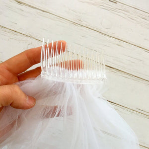 Online Party Supplies gold foiled bride to be white bridal wedding tulle mesh veil