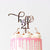 Rose Gold Mirror hello 21 happy birthday cake topper
