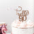 Rose Gold Mirror Acrylic Hello 90 Cake Topper