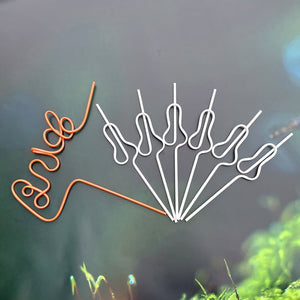 White Naugty Hen Party Swirly Penis & Rose Gold Bride Straws 7 Pack