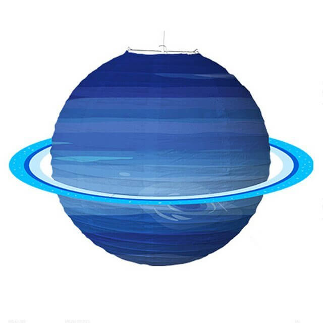 Solar System Rice Paper Lantern - Planet Neptune