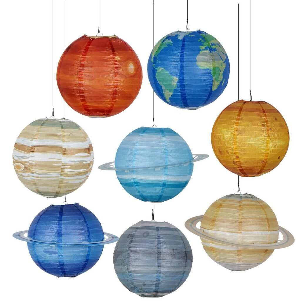 Solar System Rice Paper Lantern - Planet Mercury
