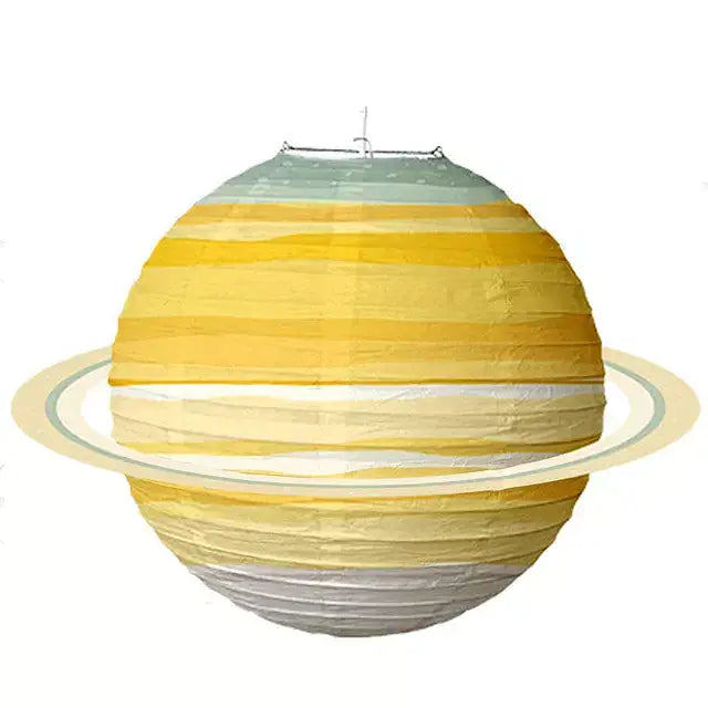 Solar System Rice Paper Lantern - Planet Saturn
