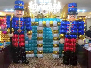 Double Row Square Foil Rain Curtain Balloon Wall Backdrop Background decorations
