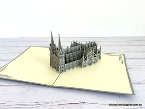 Handmade St Mary's Cathedral Australia 3D Pop Up Greeting Card - World Famous Building Pop Cards