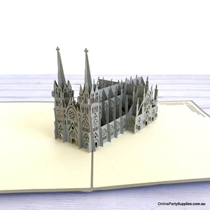 Handmade St Mary's Cathedral Australia 3D Pop Up Greeting Card - World Famous Building Pop Cards