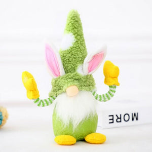 Plush Faceless Nordic Scandinavian Style Easter Bunny Gnome Shelf Sitter - Easter Themed Party Supplies, Accessories and Decorations