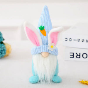 Plush Faceless Scandinavian Easter Bunny Gnome Shelf Sitter - O