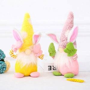 Plush Faceless Nordic Scandinavian Style Easter Bunny Gnome Shelf Sitter - Easter Themed Party Supplies, Accessories and Decorations