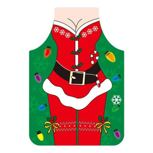 50x70cm sexy mrs santa Fun Red Christmas Apron for Adults - Christmas Gifts for mum wife grandma