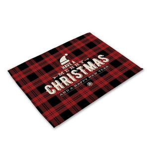 Christmas Table Placemat - 20 Designs - Holiday Tabletop Setting Decorations