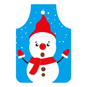 50x70cm snowman Fun Red Christmas Apron for Adults - Christmas Gifts for mum wife grandma