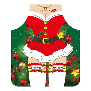 sexy mrs santa 60x70cm Fun Red Christmas Apron for Adults