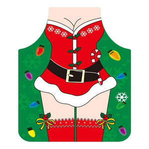 sexy mrs santa 60x70cm Fun Red Christmas Apron for Adults