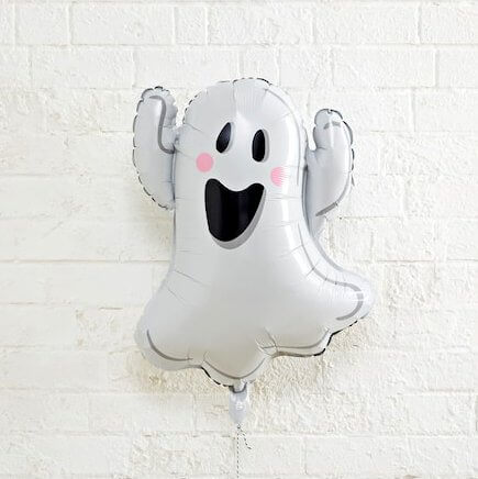 Happy Laughing White Ghost Foil Balloon