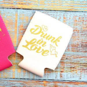 Online Party Supplies White Drunk In Love Bachelorette Hen Party Stubby Holder