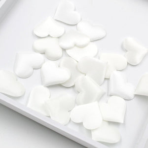 Heart Fabric Confetti Table Scatters - White