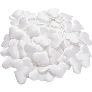 Heart Fabric Confetti Table Scatters - White
