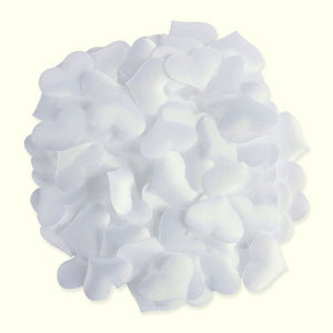 Heart Fabric Confetti Table Scatters - White