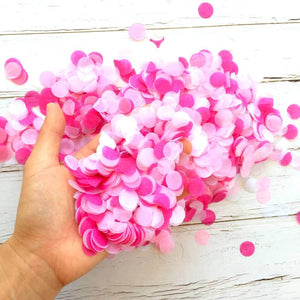 Online Party Supplies Australia 20g White and Pink Round Circle Tissue Paper Wedding Baby Shower Party Confetti Table Scatters