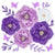 Purple Crepe Paper Peony Flower - 3 Sizes