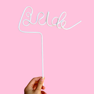 Bachelorette Party Bride Swirly Drinking Straw - Hen Party Favours