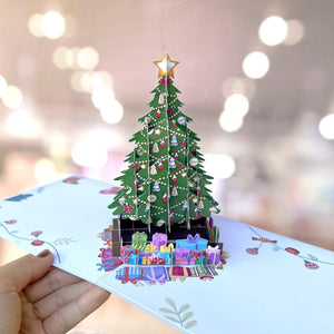 Winter Christmas Tree 3D Pop Up Greeting Card