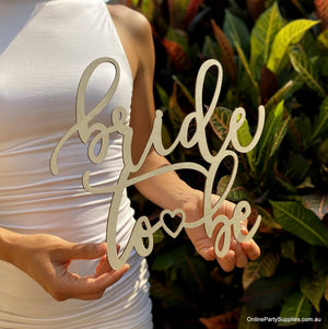 Online Party Supplies Australia Wooden 'Bride To Be' Bridal Hanging Wall Sign - Wedding Centrepiece Decorations