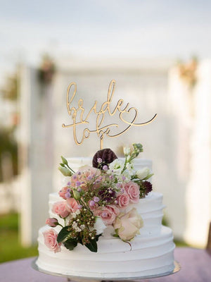 Online Party Supplies Australia Wooden 'Bride To Be' Heart Wedding Cake Topper