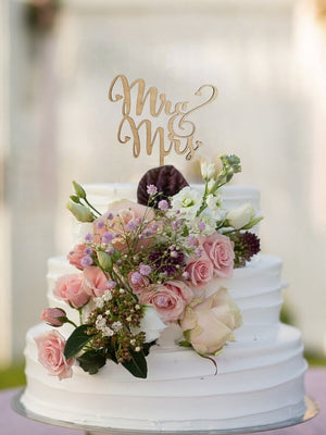 Online Party Supplies Australia Wooden 'mr & mrs' Wedding Cake Topper
