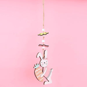 Wooden Easter Bunny Rabbit Hanging Ornament