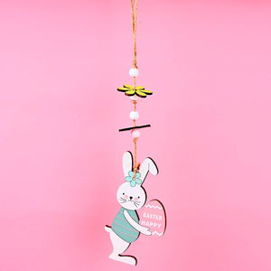 Wooden Easter Bunny Rabbit Hanging Ornament
