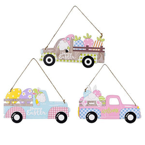 Wooden Happy Easter Car Door/Tree Hanging Ornament