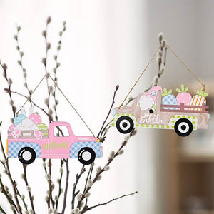 Wooden Happy Easter Car Door/Tree Hanging Ornament