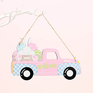 Wooden Happy Easter Car Door/Tree Hanging Ornament