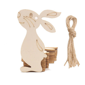 Online Party Supplies Australia Laser Cut Wooden Easter Egg Bunny Rabbits Hanging Decorations 10 Pack