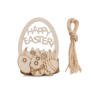 Online Party Supplies Australia Laser Cut Wooden Easter Egg Bunny Rabbits Hanging Decorations 10 Pack