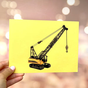 Handmade Premium Crane Truck 3D Pop Up Card