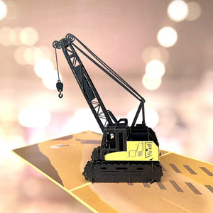 Handmade Premium Crane Truck 3D Pop Up Card