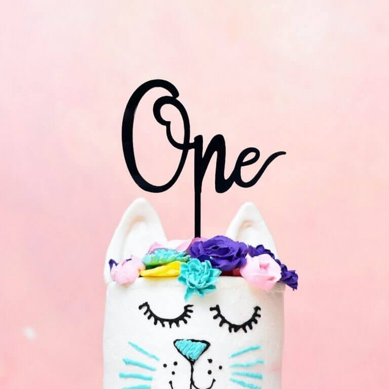 Script Number Cake Toppers