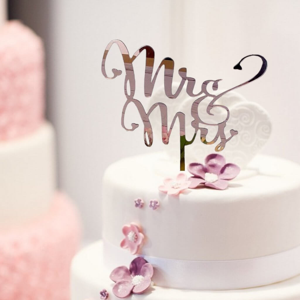 Rose Gold Cake Toppers