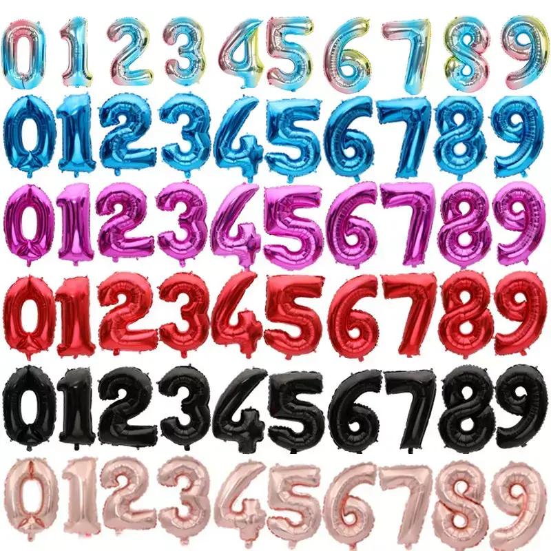 16-inch Number Foil Balloons