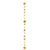 Gold Happy Birthday Balloon Tail 1.8m