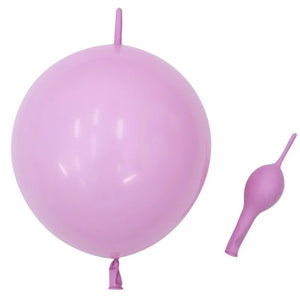 10-inch Pastel Tail Linking Latex Balloons 10pk lilac purple