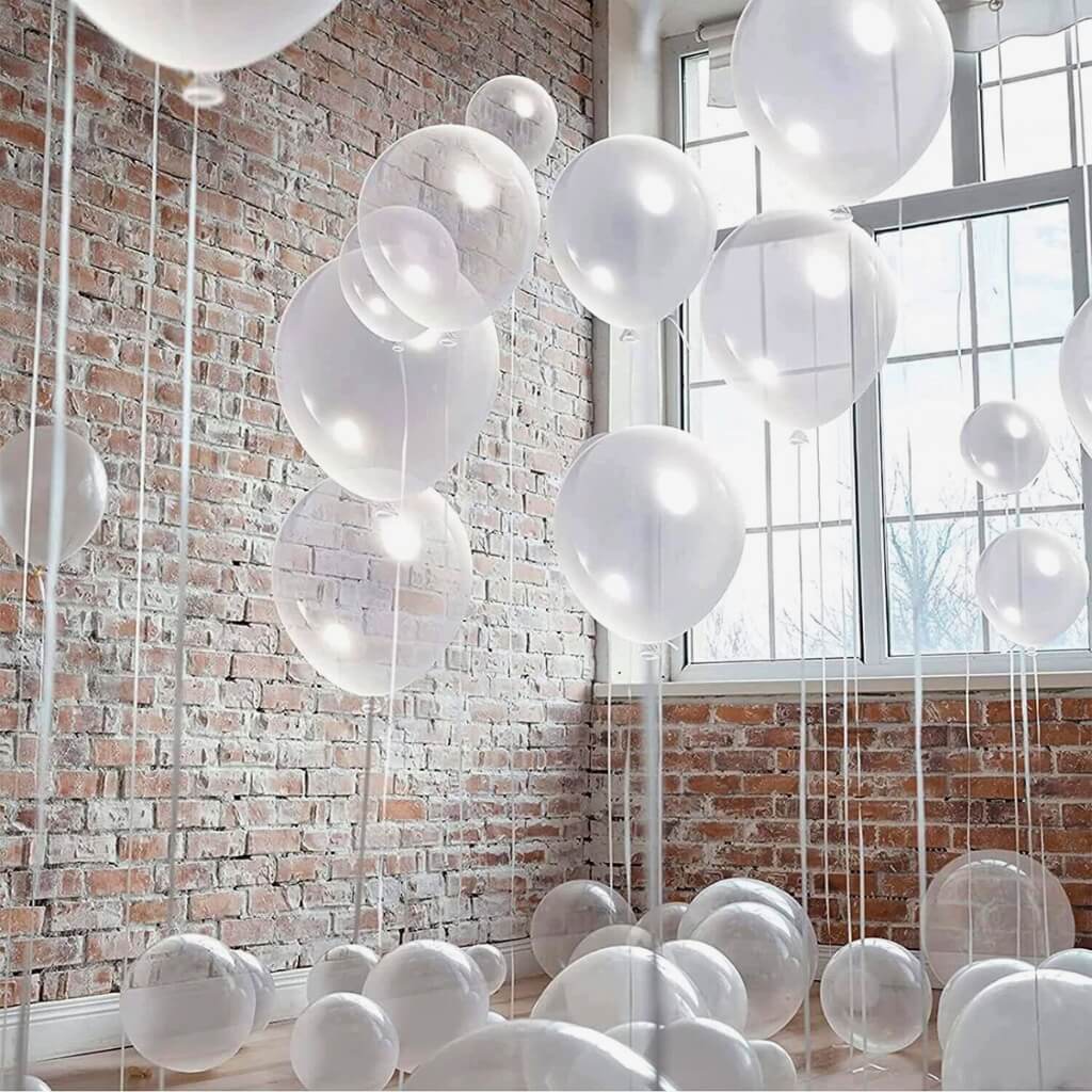 10-inch Clear Latex Balloons 10pk