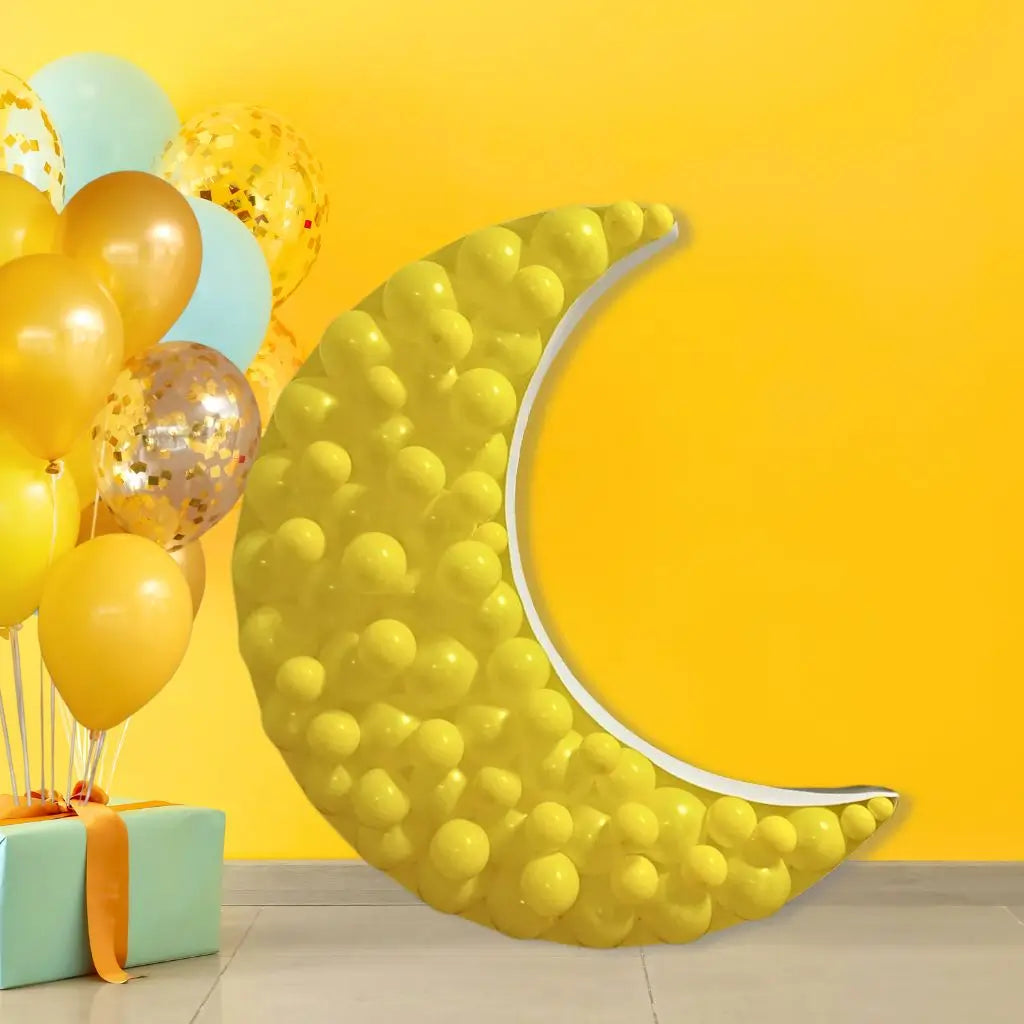 100cm Jumbo crescent moon Shaped Balloon Mosaic Frame