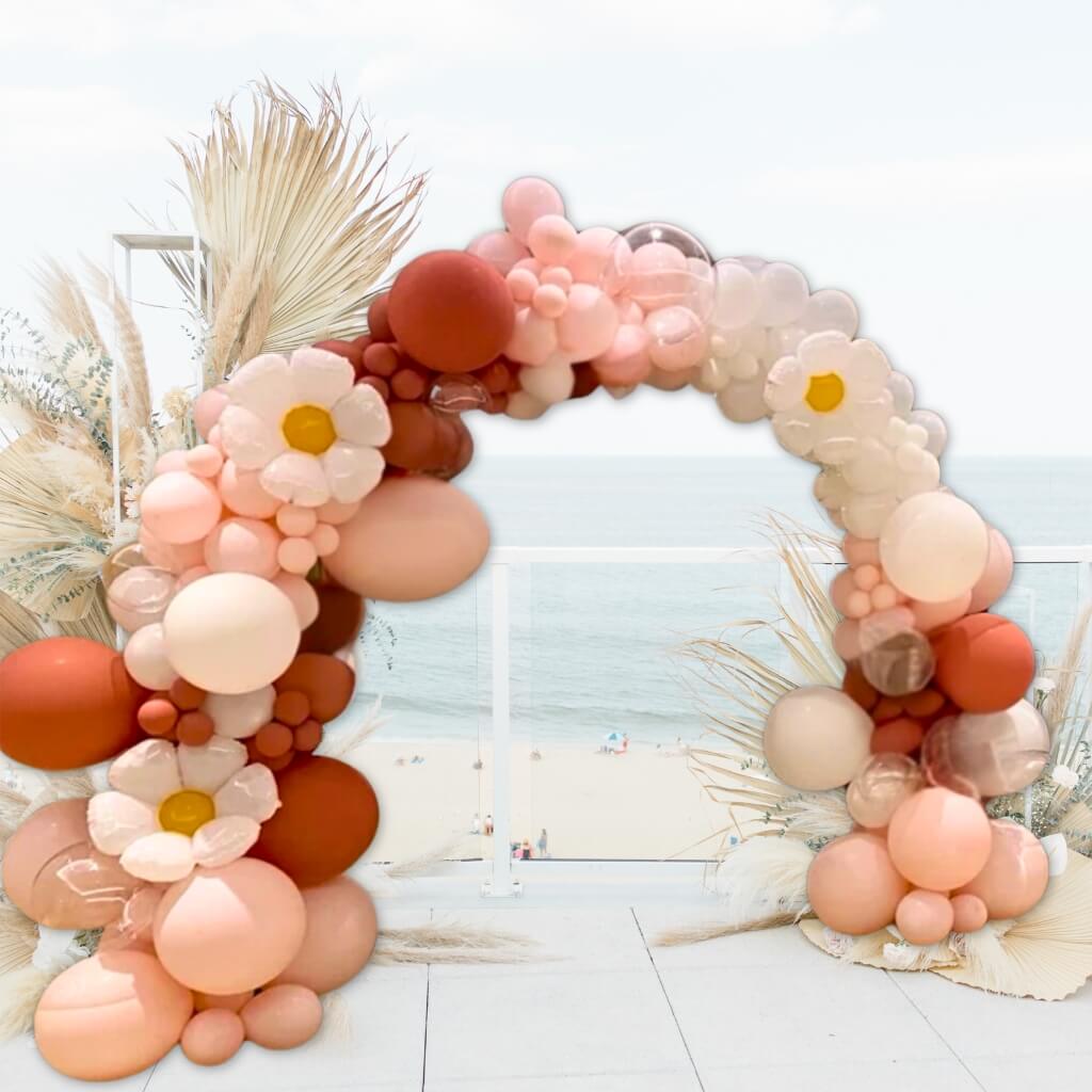 Pack of 103 Retro Daisy Balloon Garland DIY Kit  Party Supplies & Balloon Decorations.