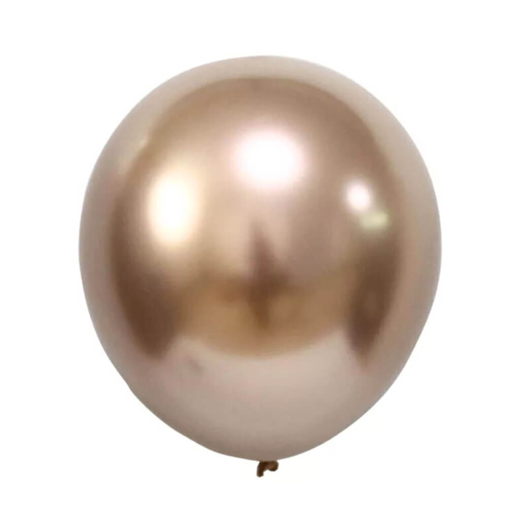 10-inch Chrome Champagne Gold Latex Balloons 10pk